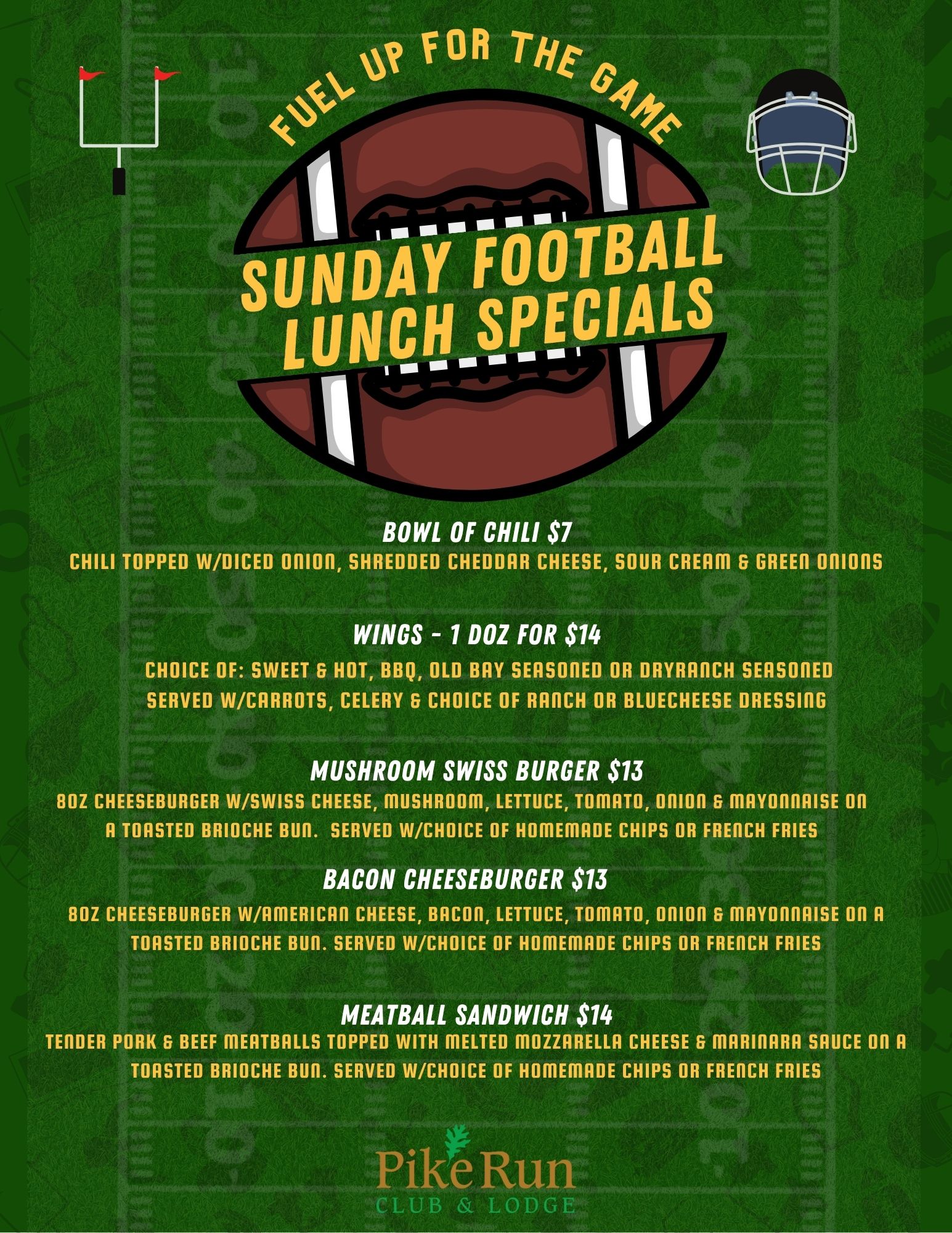 Sunday Football Specials 1022